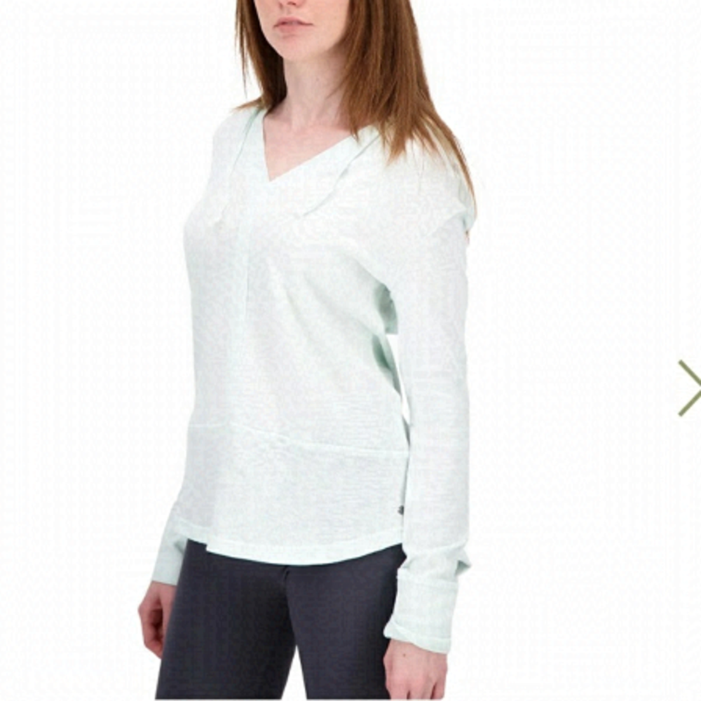 RIPZONE WOMEN'S HAIDA HOODED LONG SLEEVE SOOTHING SEA - Size Small